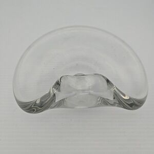Fostoria Art Glass Clear Bowl, Fold-Over Rim Design